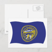 Carte postale du drapeau du Nebraska (Devant / Derrière)