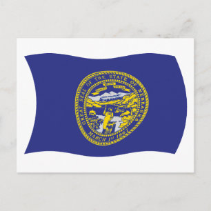 Carte postale du drapeau du Nebraska