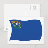 Carte postale du drapeau du Nevada (Devant / Derrière)