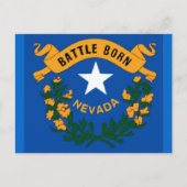 Carte postale du drapeau du Nevada (Devant)