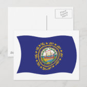 Carte postale du drapeau du New Hampshire (Devant / Derrière)