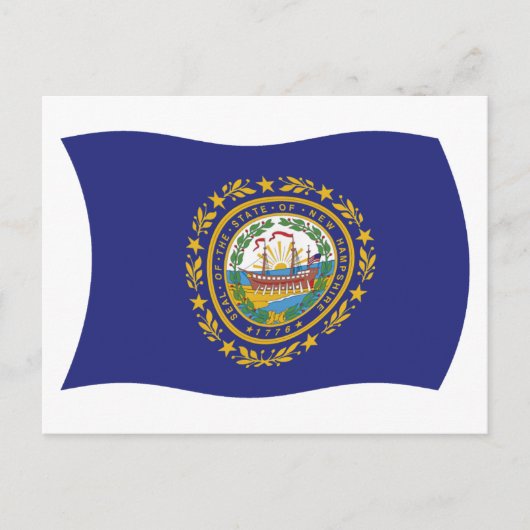 Carte postale du drapeau du New Hampshire (Devant)
