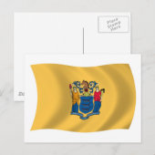 Carte postale du drapeau du New Jersey (Devant / Derrière)