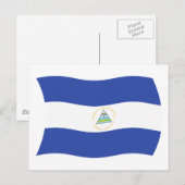 Carte postale du drapeau du Nicaragua (Devant / Derrière)