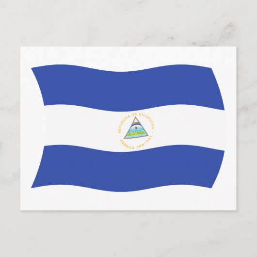 Carte postale du drapeau du Nicaragua (Devant)