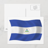 Carte postale du drapeau du Nicaragua (Devant / Derrière)