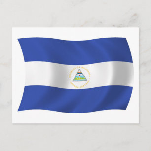 Carte postale du drapeau du Nicaragua