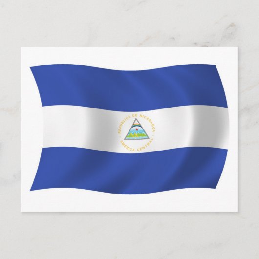 Carte postale du drapeau du Nicaragua (Devant)