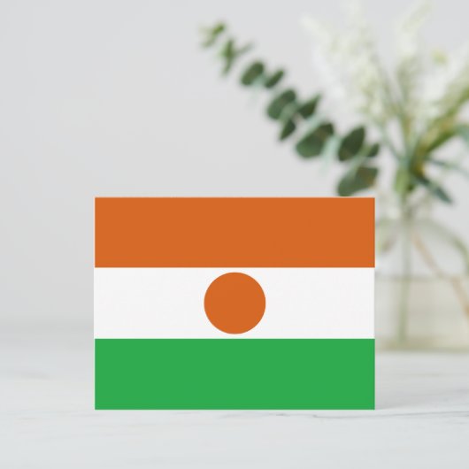Carte postale du drapeau du Niger (Debout devant)