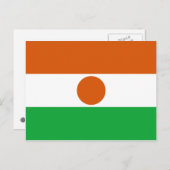 Carte postale du drapeau du Niger (Devant / Derrière)