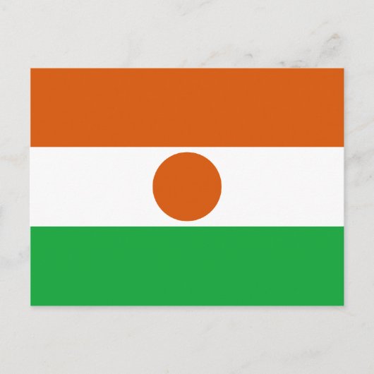 Carte postale du drapeau du Niger (Devant)