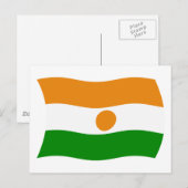 Carte postale du drapeau du Niger (Devant / Derrière)