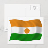 Carte postale du drapeau du Niger (Devant / Derrière)