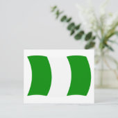 Carte postale du drapeau du Nigeria (Debout devant)