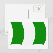 Carte postale du drapeau du Nigeria (Devant / Derrière)