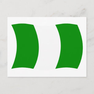 Carte postale du drapeau du Nigeria