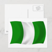 Carte postale du drapeau du Nigéria (Devant / Derrière)