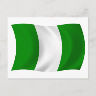 Carte postale du drapeau du Nigéria