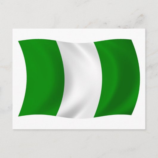 Carte postale du drapeau du Nigéria (Devant)