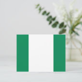 Carte postale du drapeau du Nigeria (nigérian) (Debout devant)