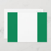 Carte postale du drapeau du Nigeria (nigérian) (Devant / Derrière)