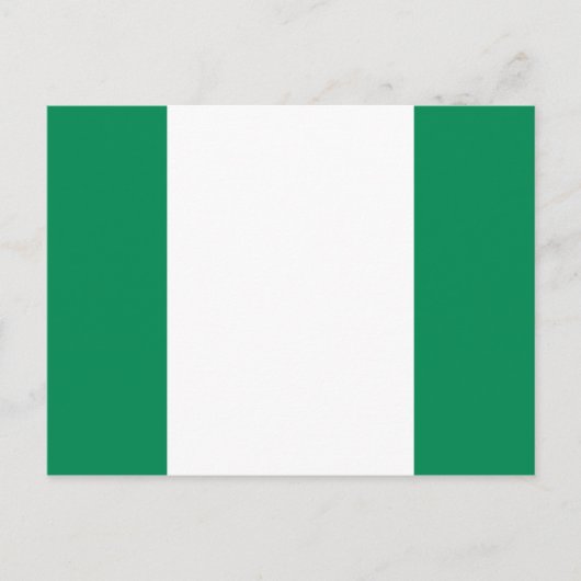 Carte postale du drapeau du Nigeria (nigérian) (Devant)