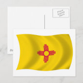 Carte postale du drapeau du Nouveau-Mexique (Devant / Derrière)