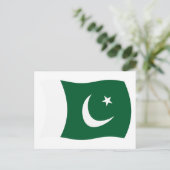 Carte postale du drapeau du Pakistan (Debout devant)