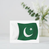 Carte postale du drapeau du Pakistan (Debout devant)