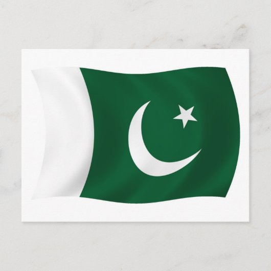 Carte postale du drapeau du Pakistan (Devant)
