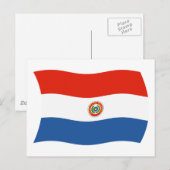 Carte postale du drapeau du Paraguay (Devant / Derrière)