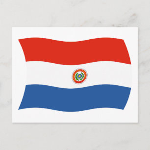 Carte postale du drapeau du Paraguay