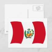 Carte postale du drapeau du Pérou (Devant / Derrière)