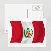 Carte postale du drapeau du Pérou (Devant / Derrière)