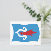 Carte postale du drapeau du peuple Aïnou (Debout devant)