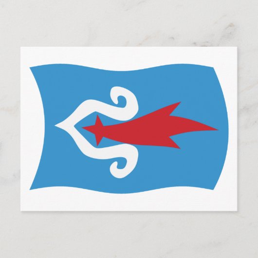 Carte postale du drapeau du peuple Aïnou (Devant)