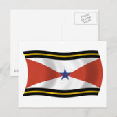 Carte postale du drapeau du peuple Akha (Devant / Derrière)