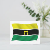 Carte postale du drapeau du peuple Ashanti (Debout devant)