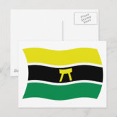 Carte postale du drapeau du peuple Ashanti (Devant / Derrière)