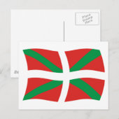 Carte postale du drapeau du peuple basque (Devant / Derrière)