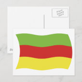 Carte postale du drapeau du peuple Bodos (Devant / Derrière)