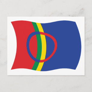 Carte postale du drapeau du peuple Sami