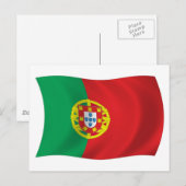 Carte postale du drapeau du Portugal (Devant / Derrière)