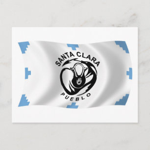 Carte postale du drapeau du pueblo de Santa Clara