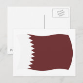 Carte postale du drapeau du Qatar (Devant / Derrière)