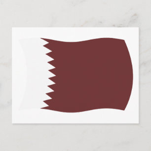 Carte postale du drapeau du Qatar
