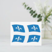 Carte postale du drapeau du Québec (Debout devant)