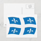 Carte postale du drapeau du Québec (Devant / Derrière)