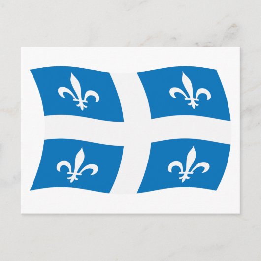 Carte postale du drapeau du Québec (Devant)