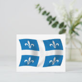 Carte postale du drapeau du Québec (Debout devant)
